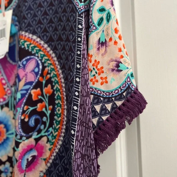 Johnny Was Saba Tunic Swimsuit Cover/Bathing Suit Cover Up Size L - Picture 5 of 11